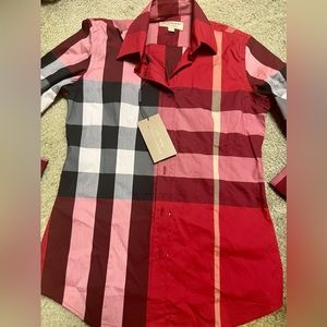Burberry Brit Women's Red Button Front
Shirt NWT